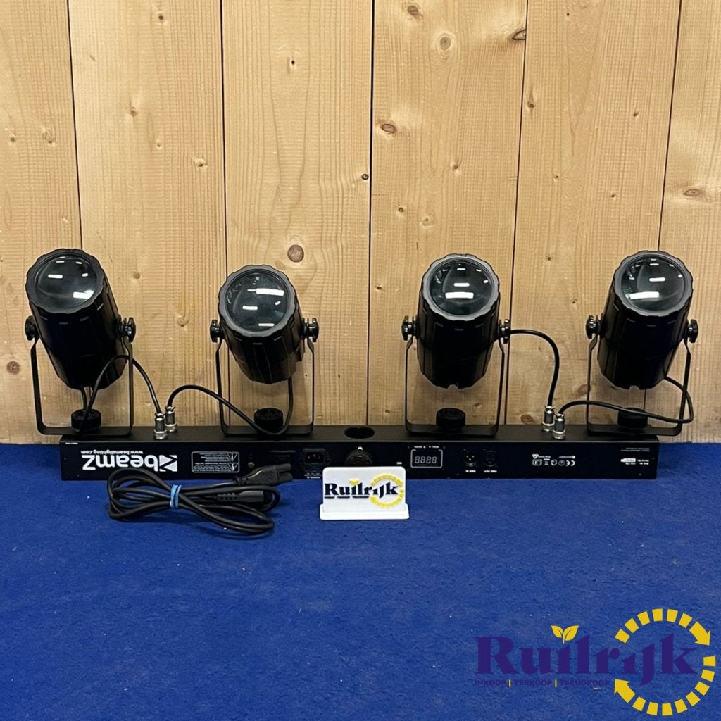 BeamZ 4-Some Lichtset 4x 57 RGBW LED's DMX lampen disco, BeamZ, Zo goed als nieuw, Info@beamzlighting.com, BeamZ (a brand of Tronios B.V.)
Celsiusweg 20
8401 DL Gorredijk
Netherlands