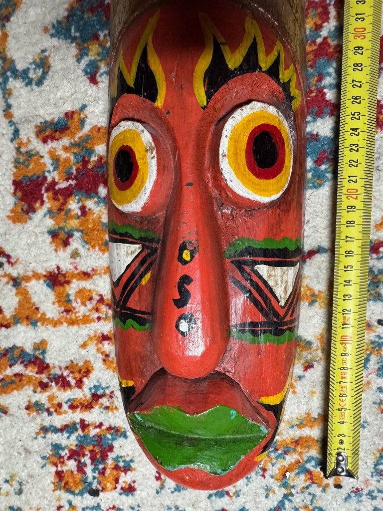Afrikaans masker rood, Hout, Afrika, Ophalen of Verzenden, Rood
