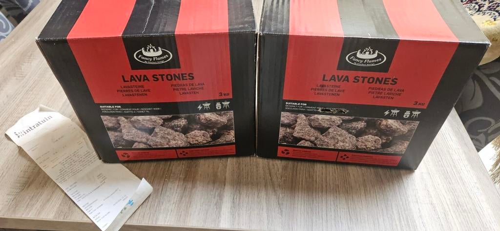 Fancy Flames Lavastenen 2x 3kg voor BBQ/Vuurkorf, Tuin en Terras, Ophalen of Verzenden, Nieuw, Fancy Flames