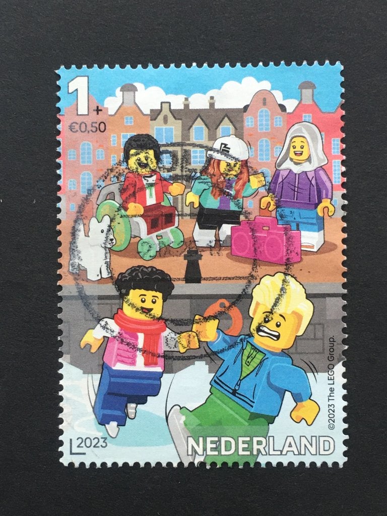 2179 Nederland 2023 NVPH 4148b Jongeren schaatsen gestempeld, Ophalen of Verzenden