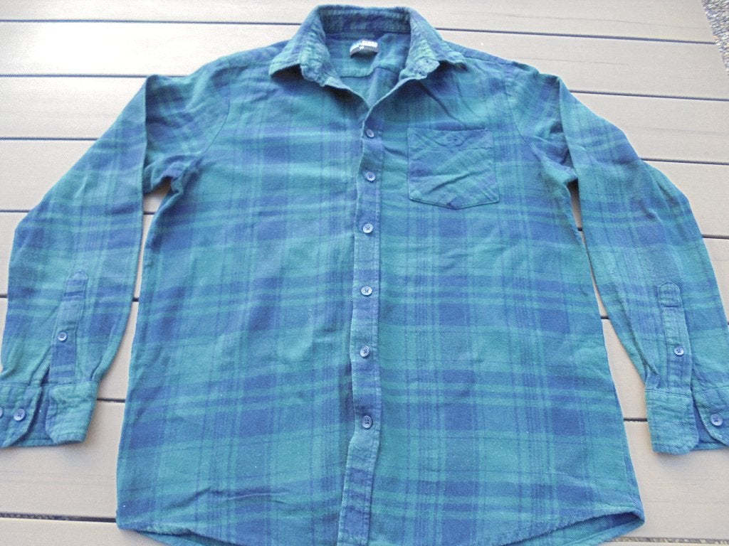 Blauw/groen ruiten overhemd, Kleding | Heren, Overhemden, Greatstone, Blauw, Gedragen, Halswijdte 39/40 (M)