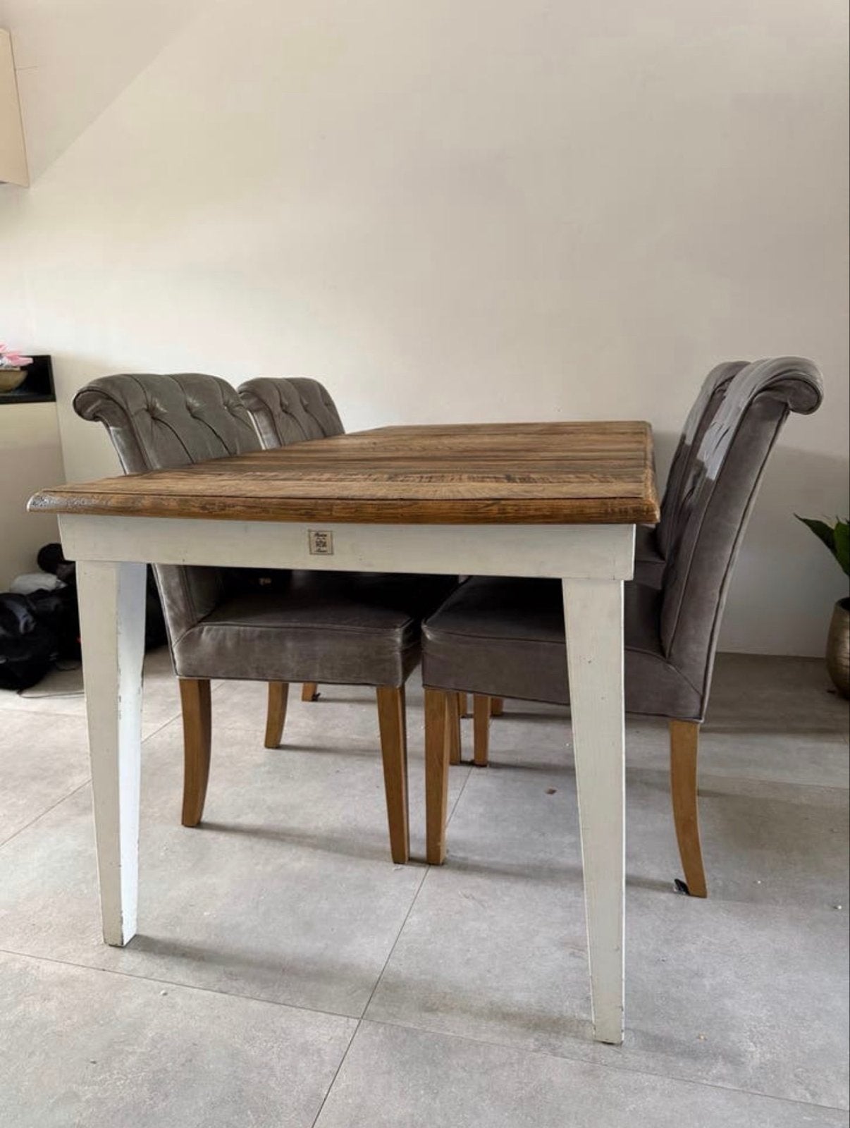 Eettafel met 4 stoelen riviera maison, Huis en Inrichting, Stoelen, Ophalen of Verzenden, Gebruikt