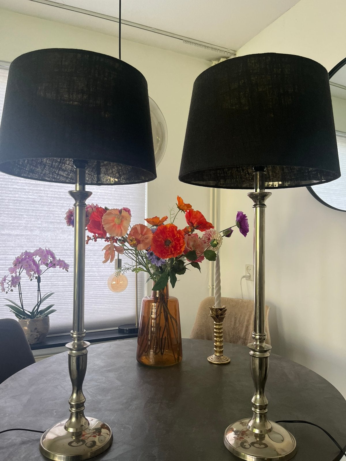 2 tafel lampen, Huis en Inrichting, Lampen | Tafellampen, Ophalen of Verzenden, Zo goed als nieuw, 75 cm of meer