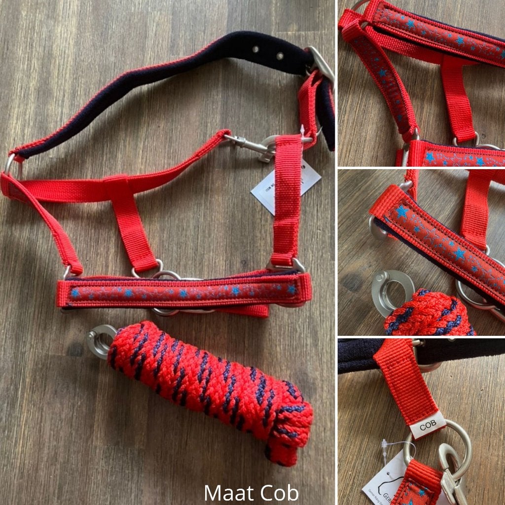Halster + touw - rood maat cob, Ophalen of Verzenden, Nieuw