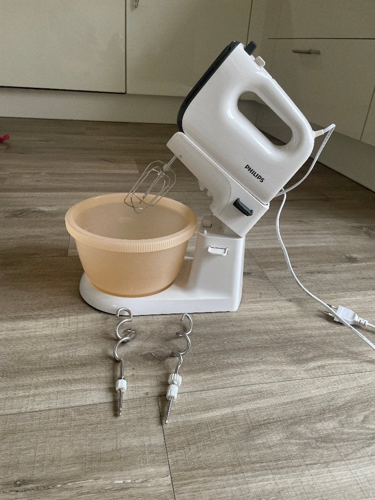 Phillips staande mixer (zelfdraaiende mixer), 1 tot 2 liter, Ophalen of Verzenden, Gebruikt, 3 snelheden of meer