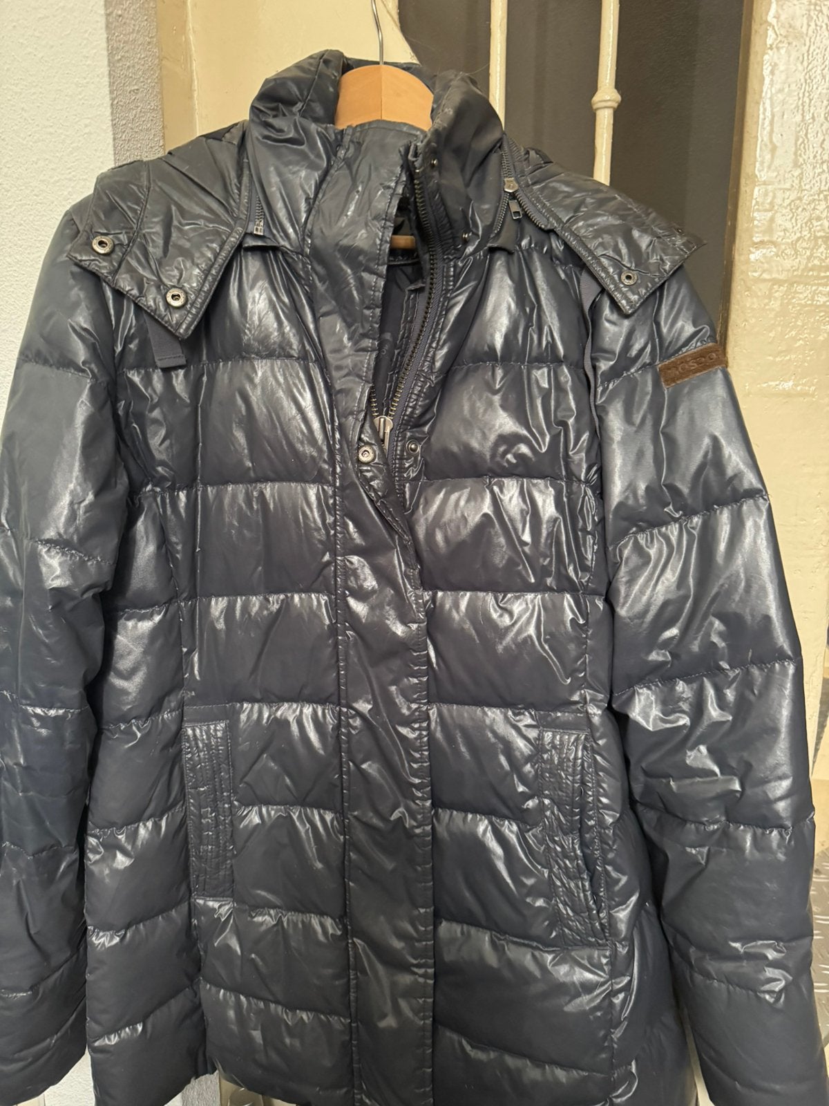 Moscow winterjas maat L, Kleding | Dames, Ophalen of Verzenden, Zo goed als nieuw, Maat 38/40 (M), Blauw