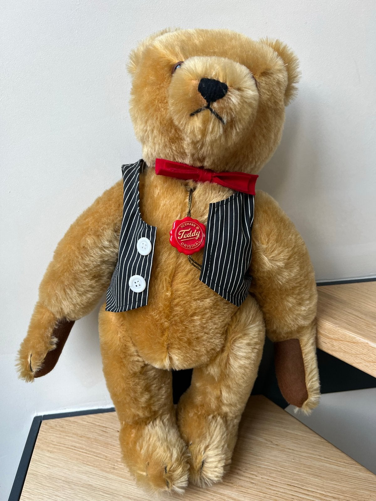 Hermann Teddy vintage beer 50 cm, Ophalen of Verzenden, Zo goed als nieuw, Stoffen beer, Overige merken
