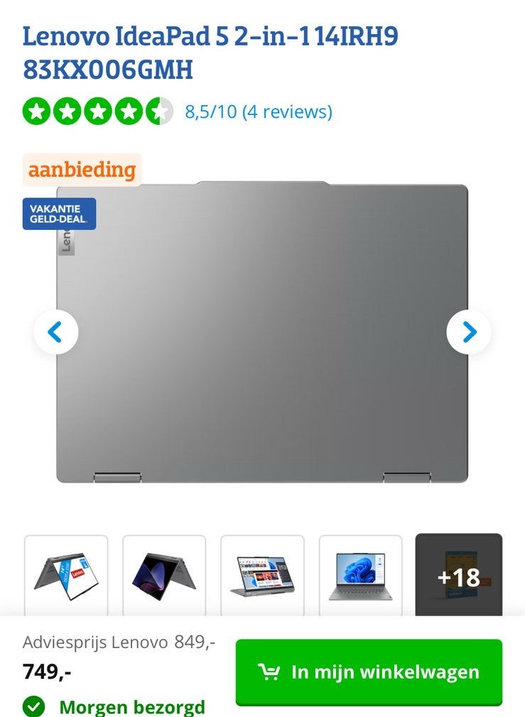 Laptop, Ophalen, Zo goed als nieuw