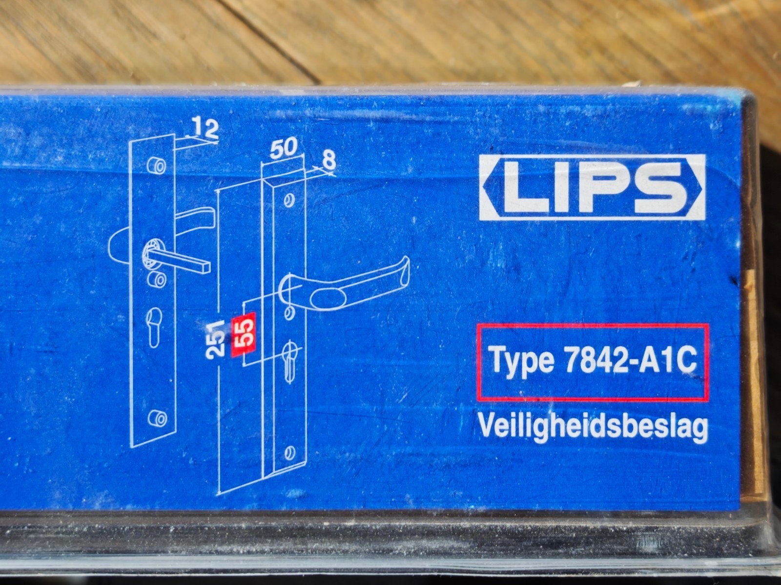 Lips voordeur beslag, Ophalen of Verzenden, Nieuw, Rvs, Slot