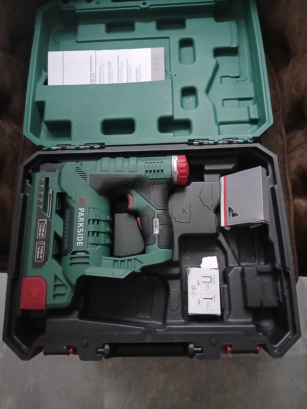 Parkside 20V Accu-Tacker/Spijkerpistool PAT 20-Li A1, Doe-het-zelf en Verbouw, Ophalen of Verzenden, Gebruikt