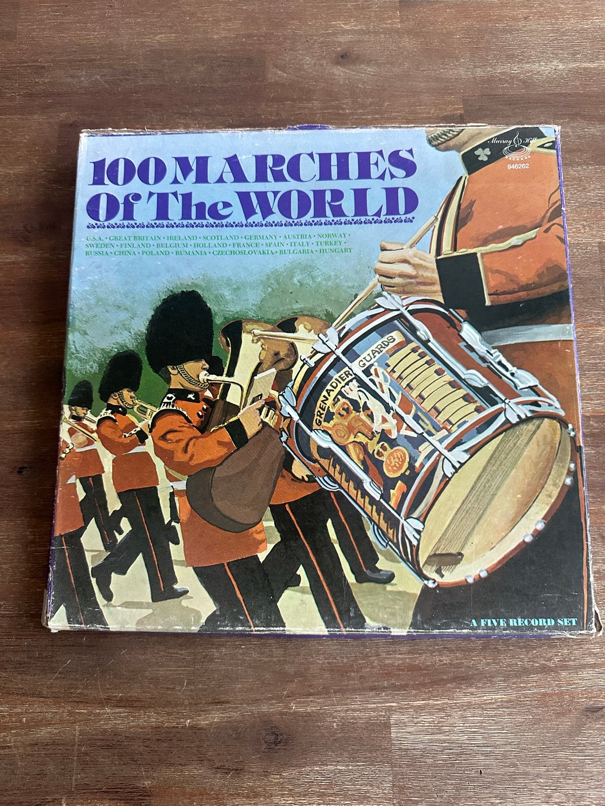 100 Marches of the World - Vijf LP Boxset, Ophalen of Verzenden, Gebruikt, Boxset, Inclusief doosje