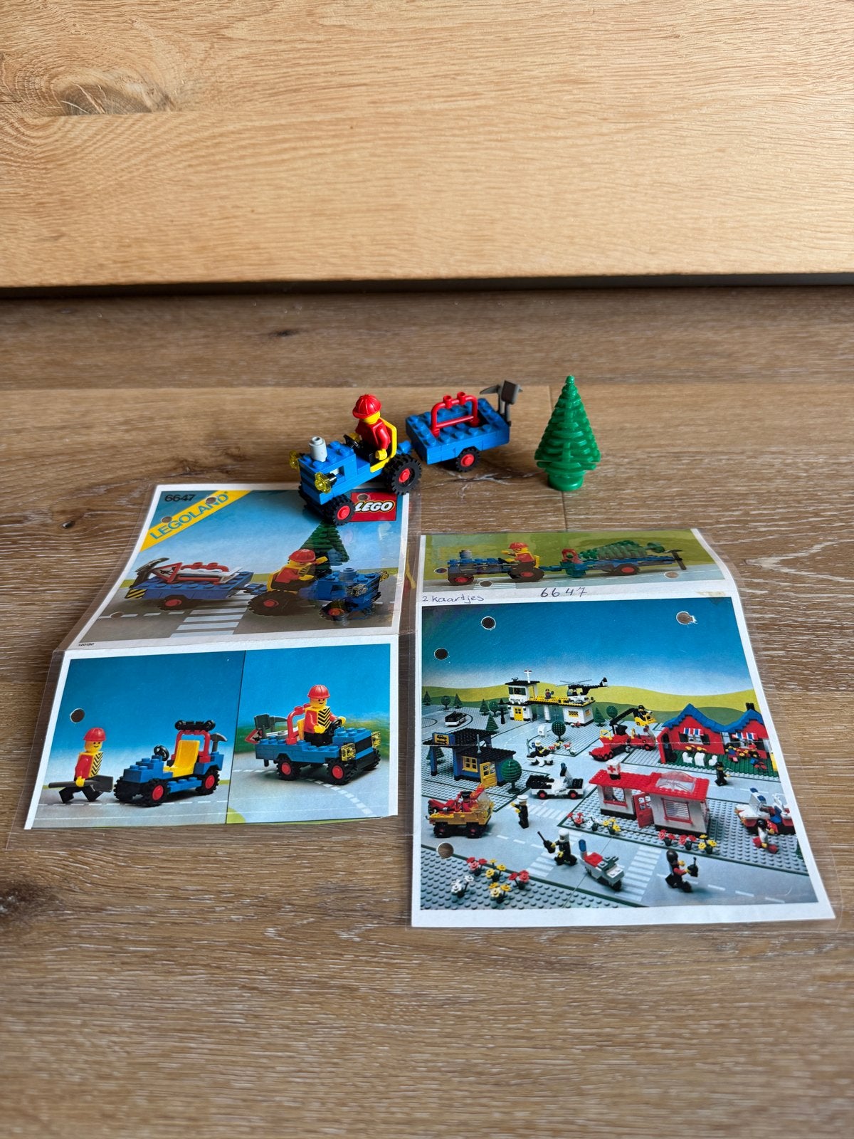 Vintage LEGO set met tractor en aanhanger (6647), Ophalen of Verzenden, Gebruikt