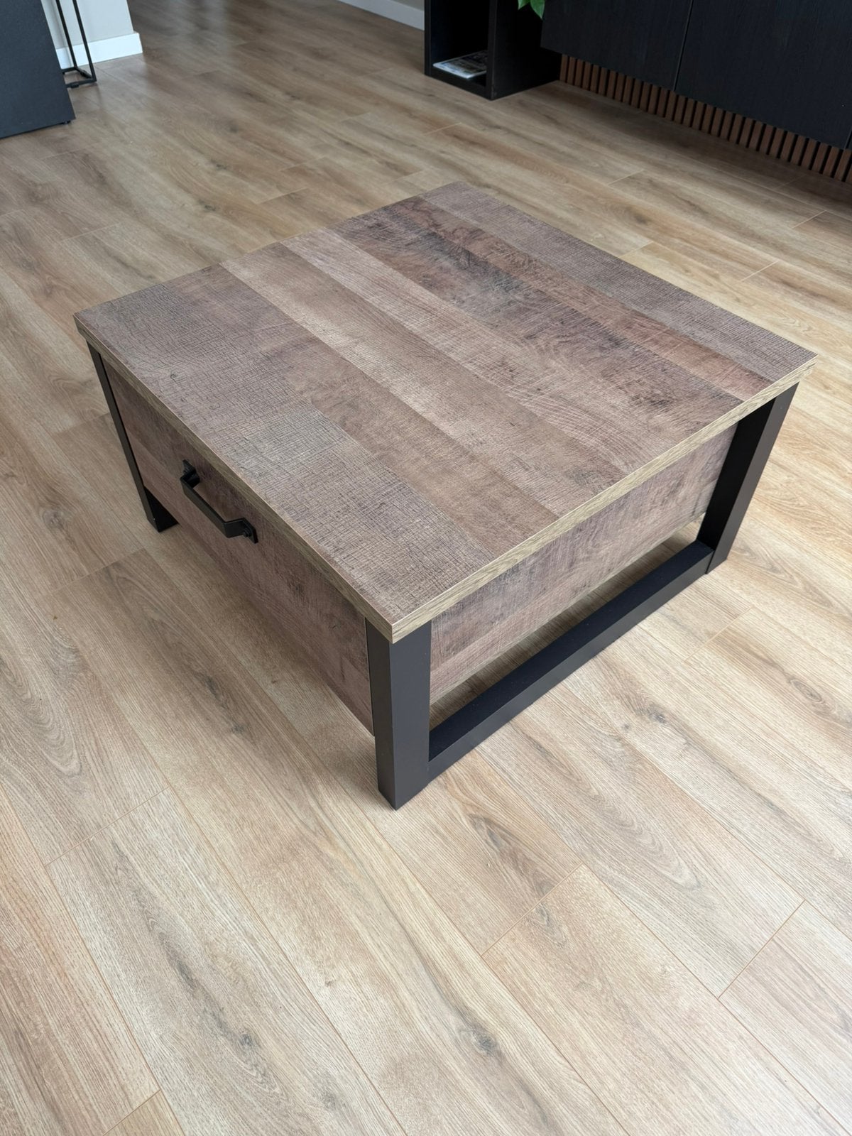Salontafel, Huis en Inrichting, Tafels | Salontafels, Ophalen, Zo goed als nieuw, Vierkant, 50 tot 100 cm