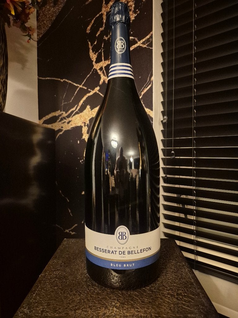 Champagne fles Besserat De Bellefon Bleu Brut 6 liter, Verzamelen, Wijnen, Ophalen, Frankrijk, Nieuw, Champagne
