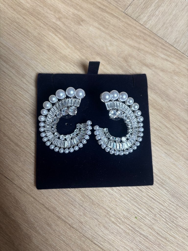 Oorbellen met parels, Sieraden, Tassen en Uiterlijk, Oorbellen, Verzenden, Zo goed als nieuw, Zilver, Overige materialen
