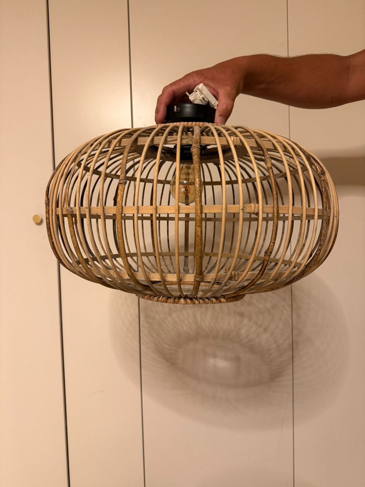 1x Plafondlamp Boreas van Kwantum, zo goed als nieuw, Ophalen, Modern, Natuurlijk materiaal, E27 (groot)