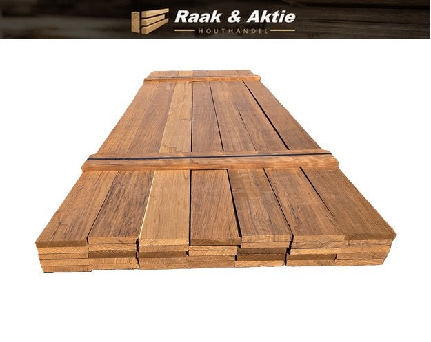 Hardhouten planken – geschaafd 2.2x14.5 cm - nr: HP129, Ophalen, Planken, Nieuw, Hardhout