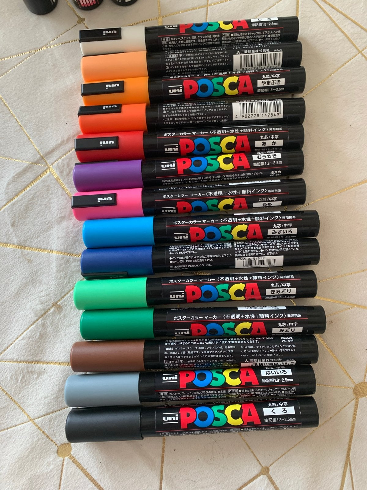 Posca stiften PC-5M - Diverse kleuren, Hobby en Vrije tijd, Tekenen, Ophalen of Verzenden, Zo goed als nieuw, Potlood of Stift