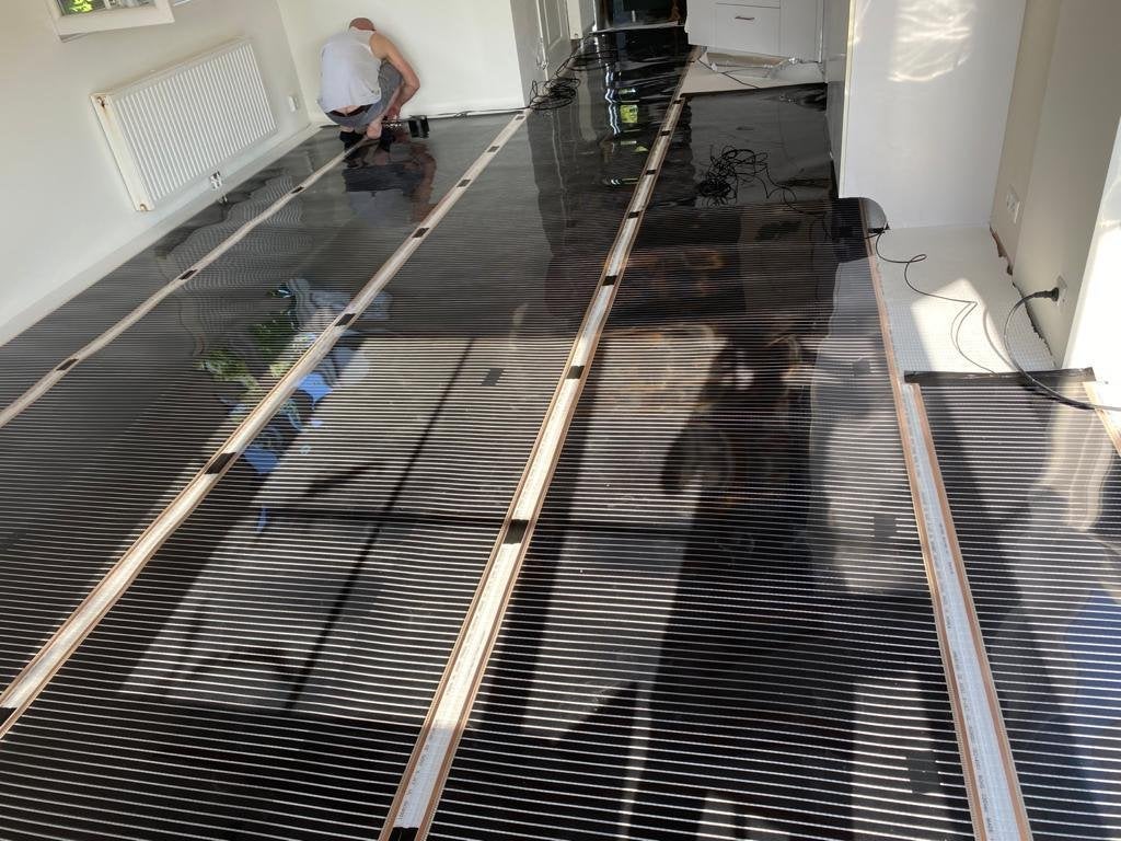 infrarood vloerverwarming 0.3 mm dik - €32/m2, Doe-het-zelf en Verbouw, Verwarming en Radiatoren, Minder dan 30 cm, Overige typen