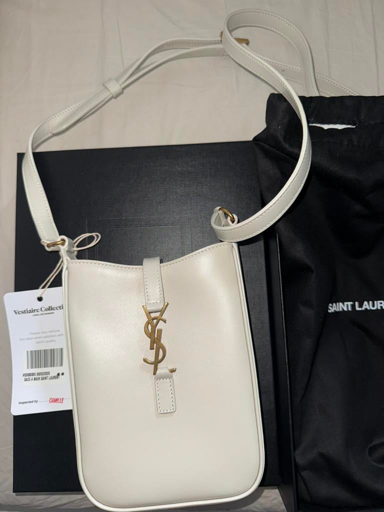 Ysl Saint Laurent le 5 a 7 vertical bag, Ophalen of Verzenden, Zo goed als nieuw, Zwart, Schoudertasje