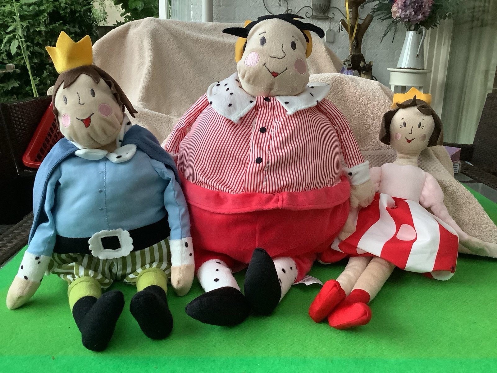 IKEA stoffen poppen: Koning, Prinses en Prins Kikker (KIKA), Overige typen, Ophalen of Verzenden, Zo goed als nieuw, Middelgroot (20 tot 80 cm)