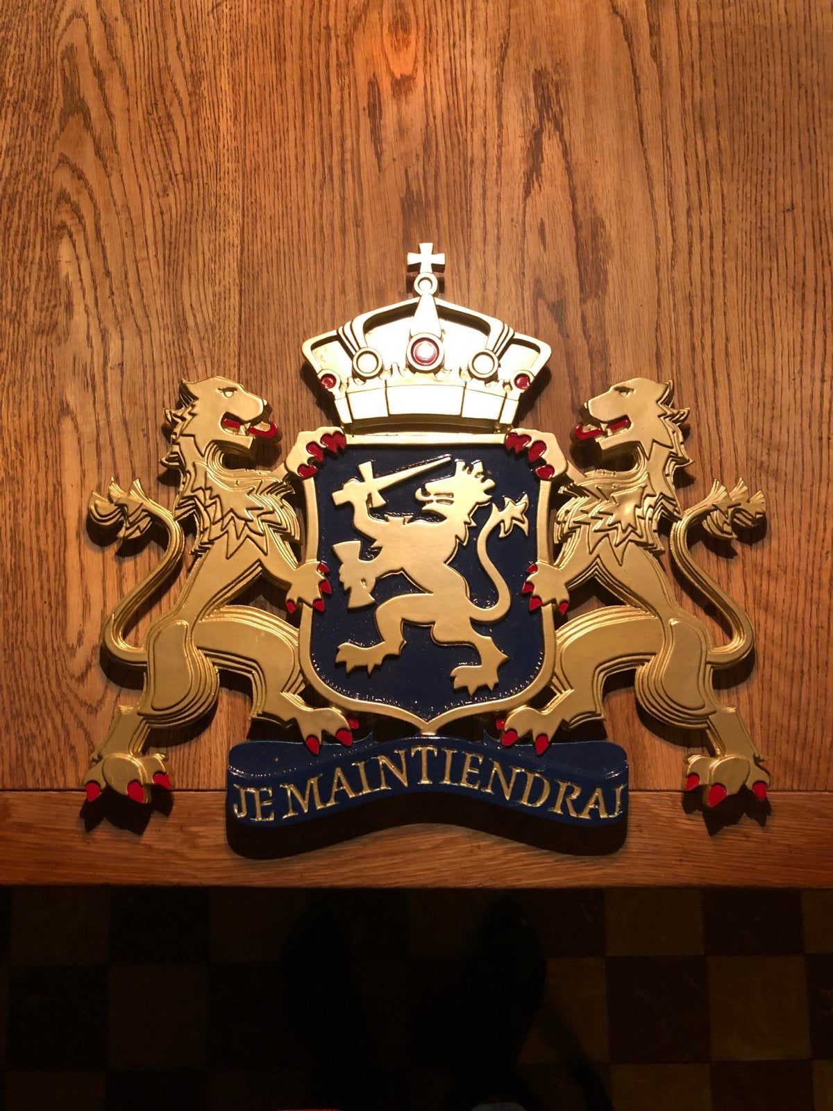 Zeldzaam Rijkswapen Koninkrijk der Nederlanden - Metaal, Ophalen of Verzenden, Overige soorten, Nederland, Overige typen