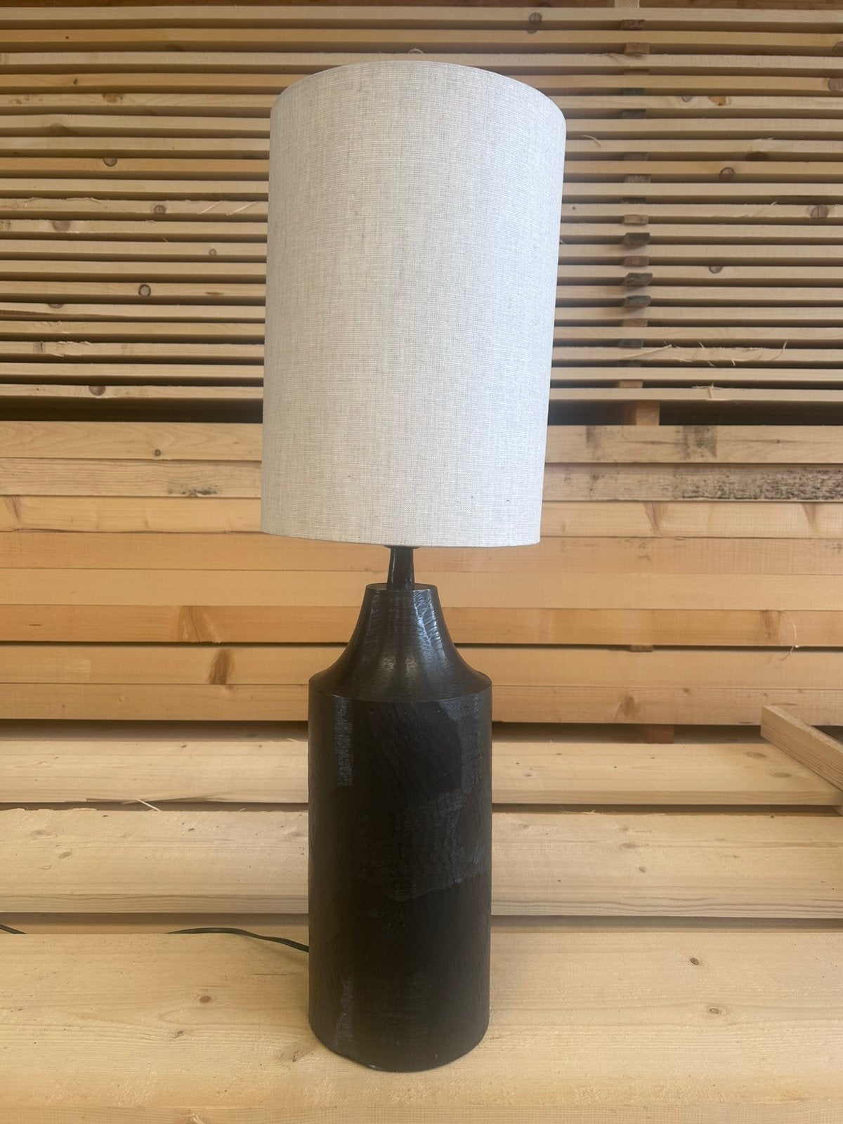 Light & Living lamp Kloosterman kap design linnen tafel, Ophalen of Verzenden, Zo goed als nieuw, Light & Living, Design