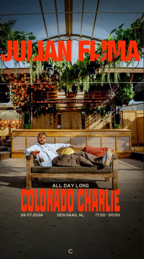 Julian Fijma all day long colorado charlie 26 juli 8 tickets, Twee personen, Ticket of Toegangskaart