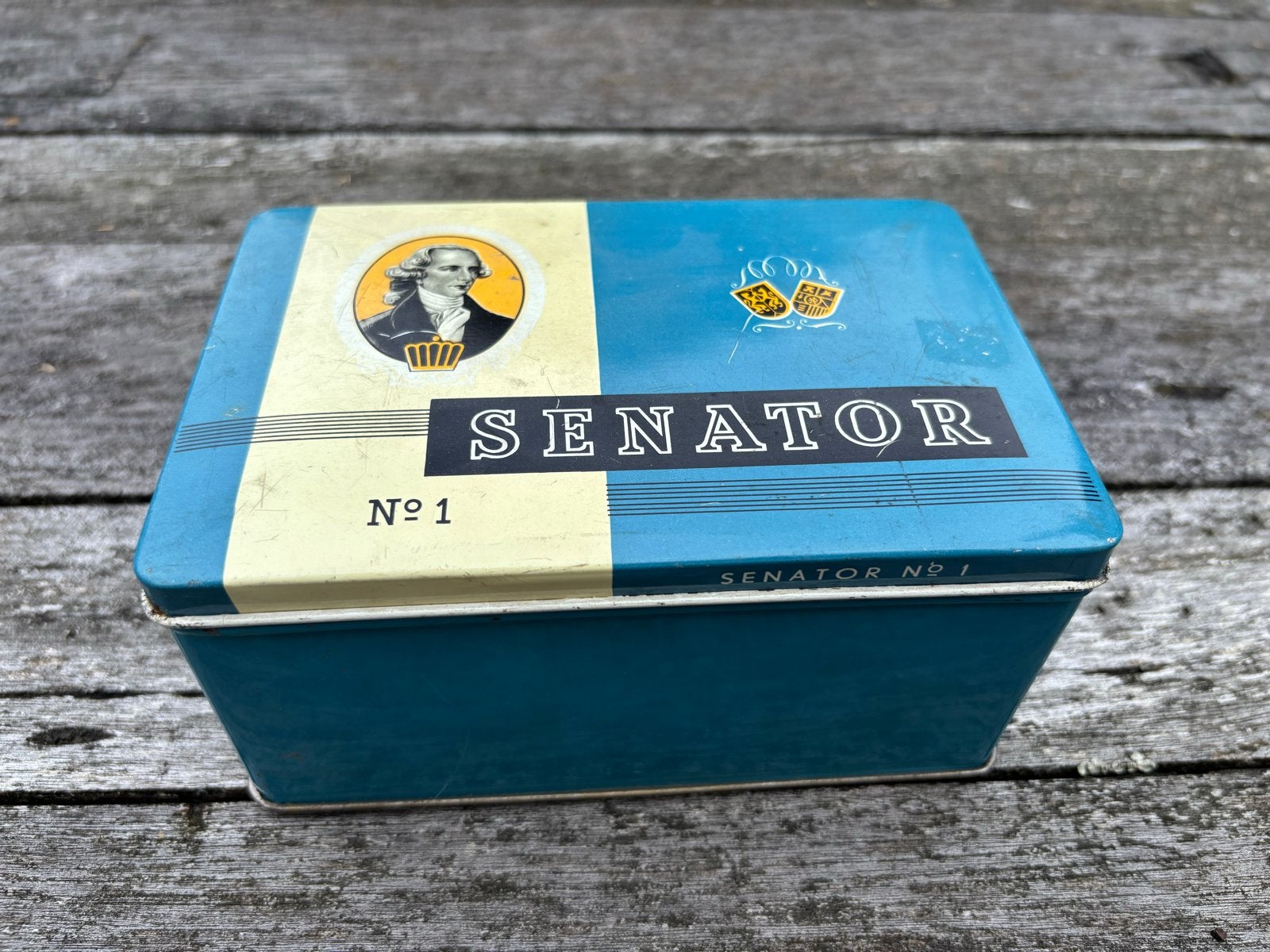 Vintage Senator No. 1 blikken doos, Verzamelen, Ophalen of Verzenden, Gebruikt, Overige, Overige merken
