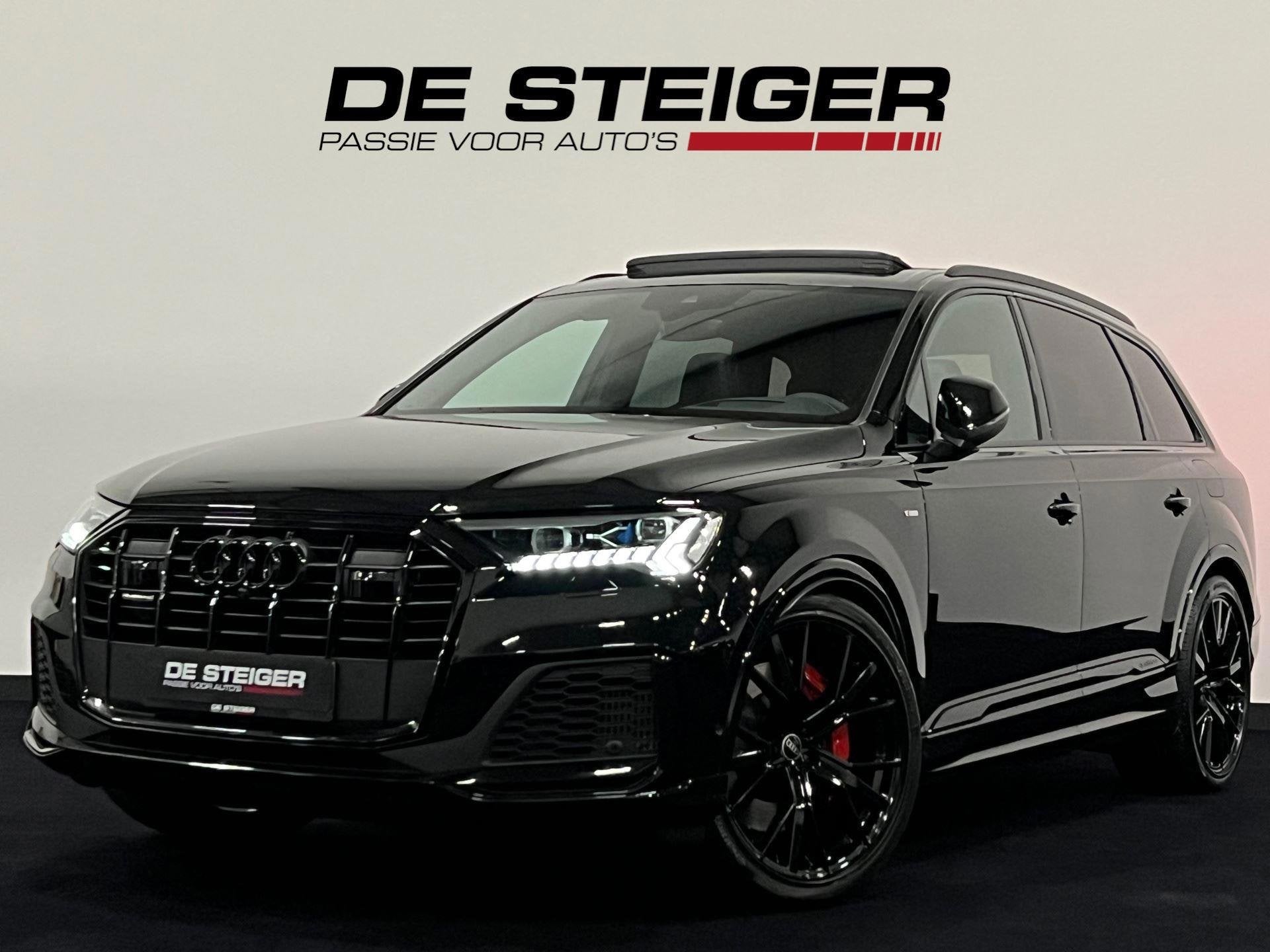 Audi Q7 55 TFSI e quattro Competition SQ7 RS Seats Pano 360, Auto's, Gebruikt, Zwart, 2995 cc, Zwart