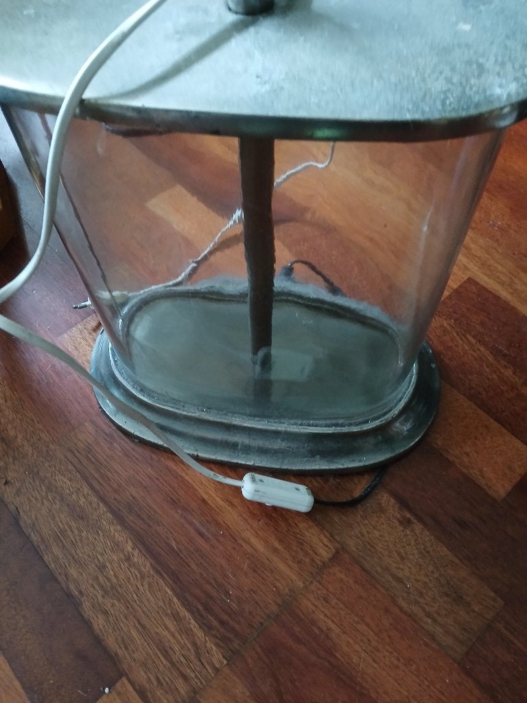 Staande lamp, Huis en Inrichting, Lampen | Vloerlampen, Verzenden, Zo goed als nieuw, Glas, Modern