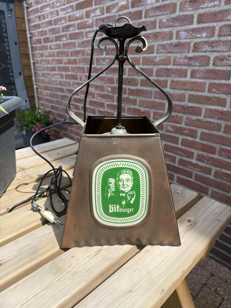 Bitburger hanglamp, Verzamelen, Merken en Reclamevoorwerpen, Ophalen, Gebruikt, Lichtbak of (neon) lamp