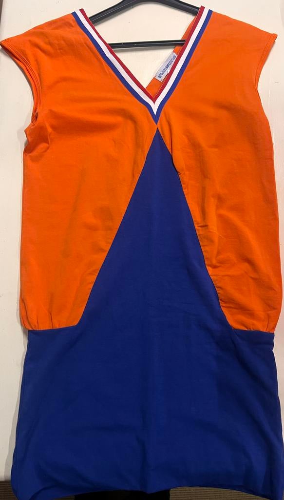 Bavaria V-dress oranje/blauw, Ophalen of Verzenden, Zo goed als nieuw, Oranje, Boven de knie
