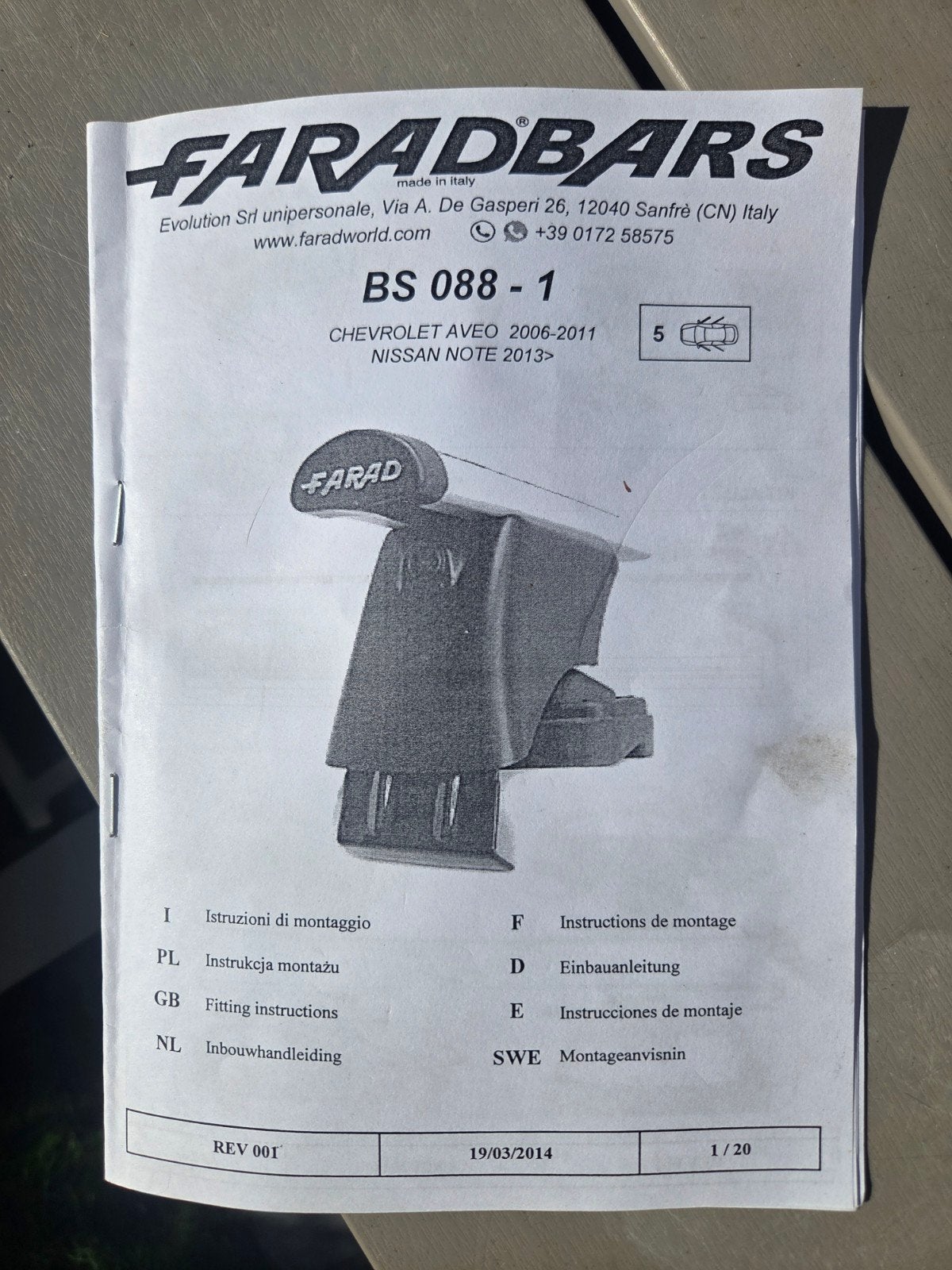 Dakdragers voor Chevrolet Aveo/Nissan Note, Ophalen, Zo goed als nieuw