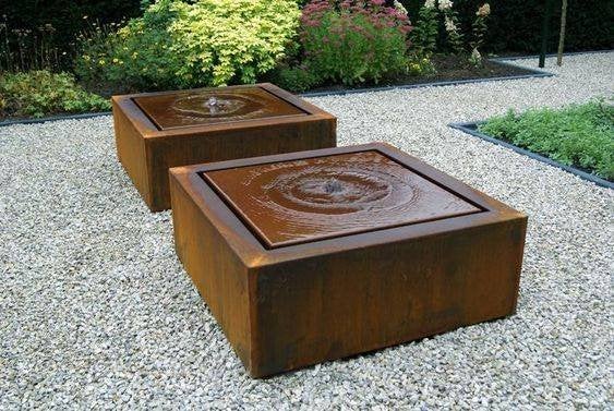 Cortenstaal Watertafel, fontein, waterornament, waterpartij, Tuin en Terras, Ophalen of Verzenden, Nieuw, Overige materialen, Fontein
