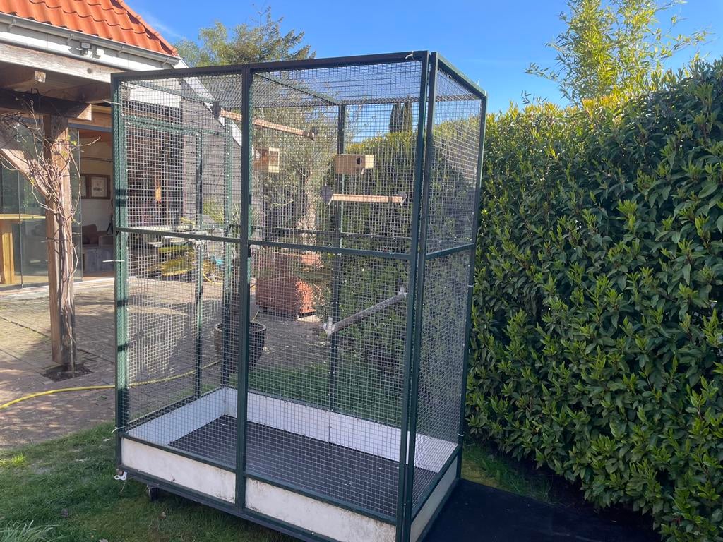 Verrijdbare volière, Dieren en Toebehoren, Ophalen of Verzenden, Zo goed als nieuw, Aluminium, Volière