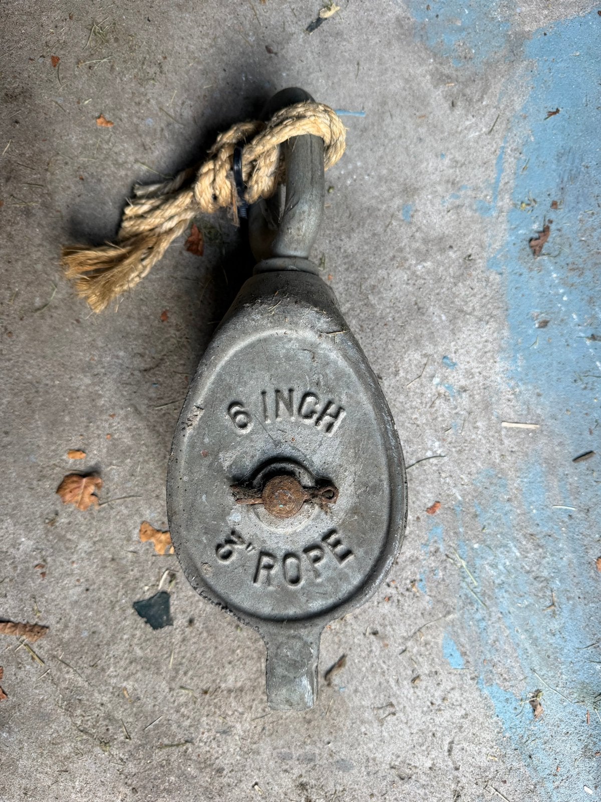 Vintage Katrol 6 inch voor 3/8" touw - Decoratief, Ophalen of Verzenden, Gebruikt