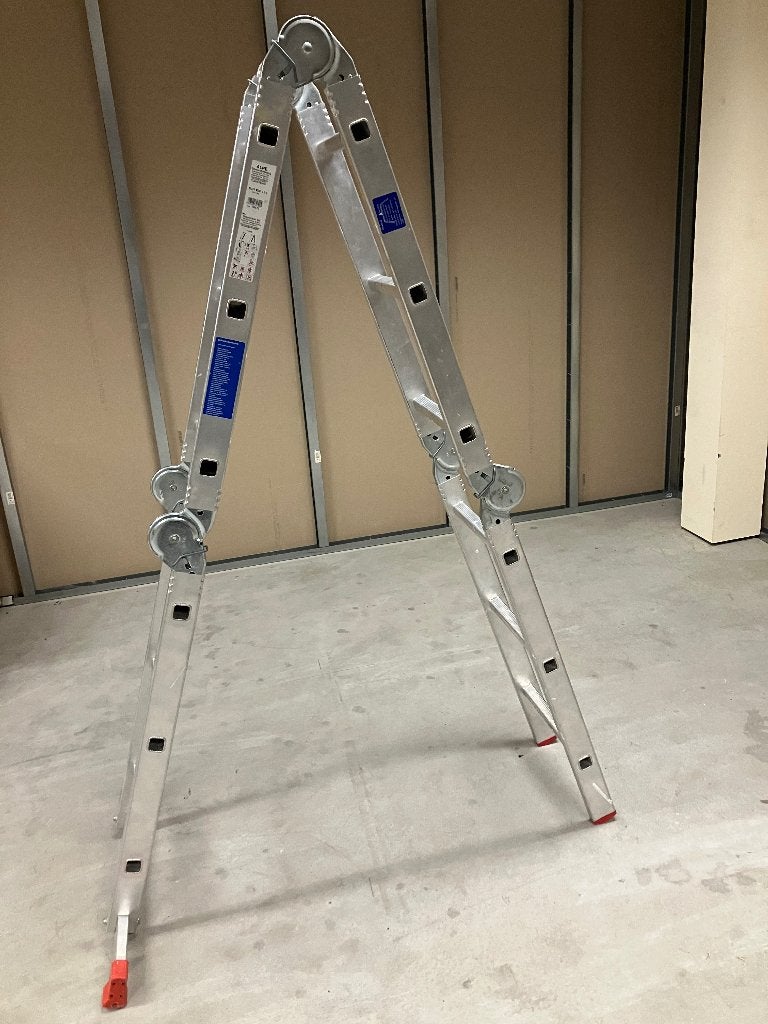 Aluminium Vouwladder ALPE Hymer 4x3 (Model 70073) DIN EN 131, Ophalen, Gebruikt, Ladder, Opvouwbaar of Inschuifbaar