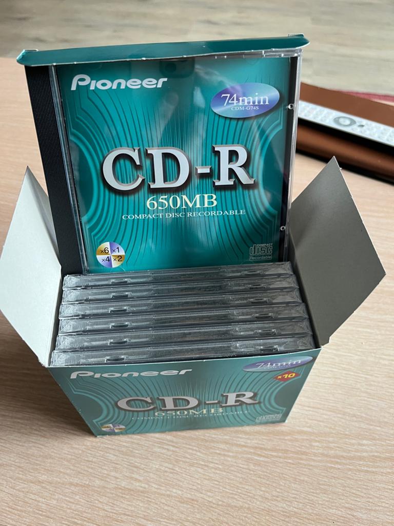 Pioneer CD-R 650MB 74min - Doos van 10 stuks, Ophalen of Verzenden, Nieuw, Cd, Op spindel