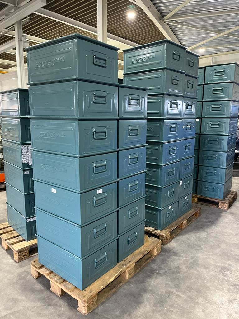 Magazijn bakken metaal, Doe-het-zelf en Verbouw, Kratten en Dozen, Doos, Minder dan 35 cm, Ophalen of Verzenden, Zo goed als nieuw