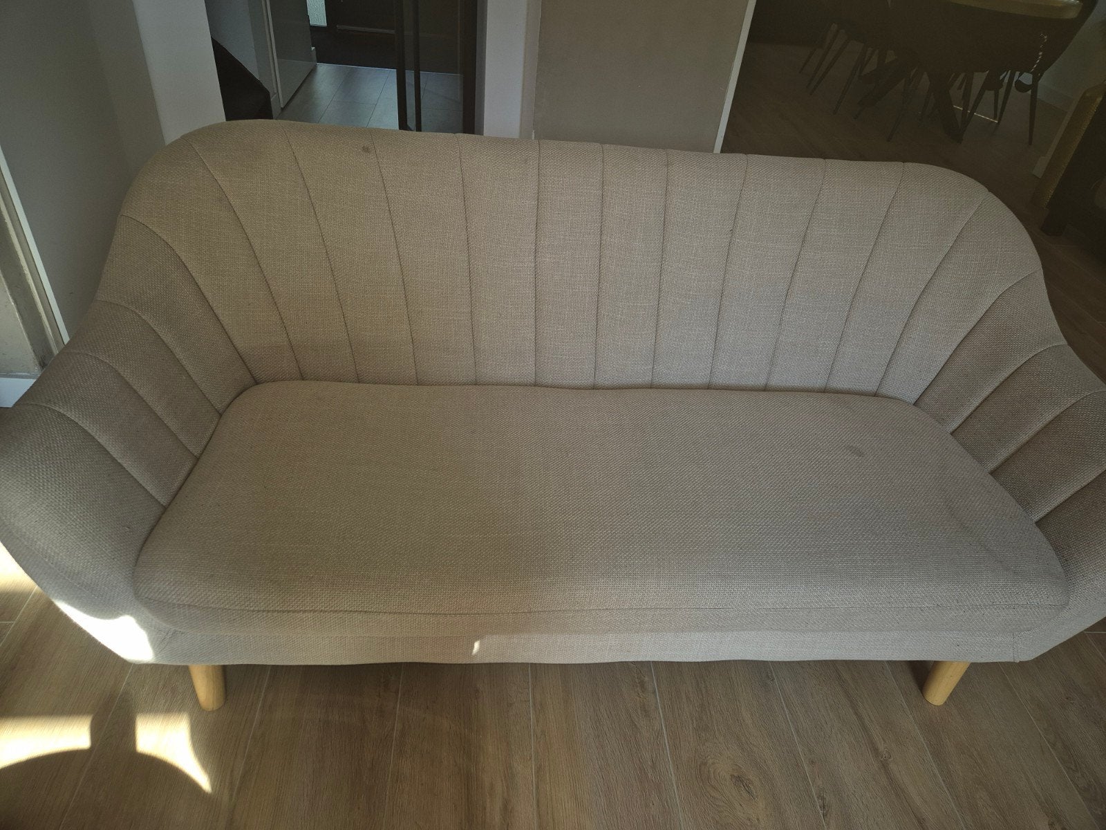 JYSK 2,5 zits2 EGEDAL Comfortabel en Stijlvol, Ophalen, Gebruikt, Beige, Tweepersoons