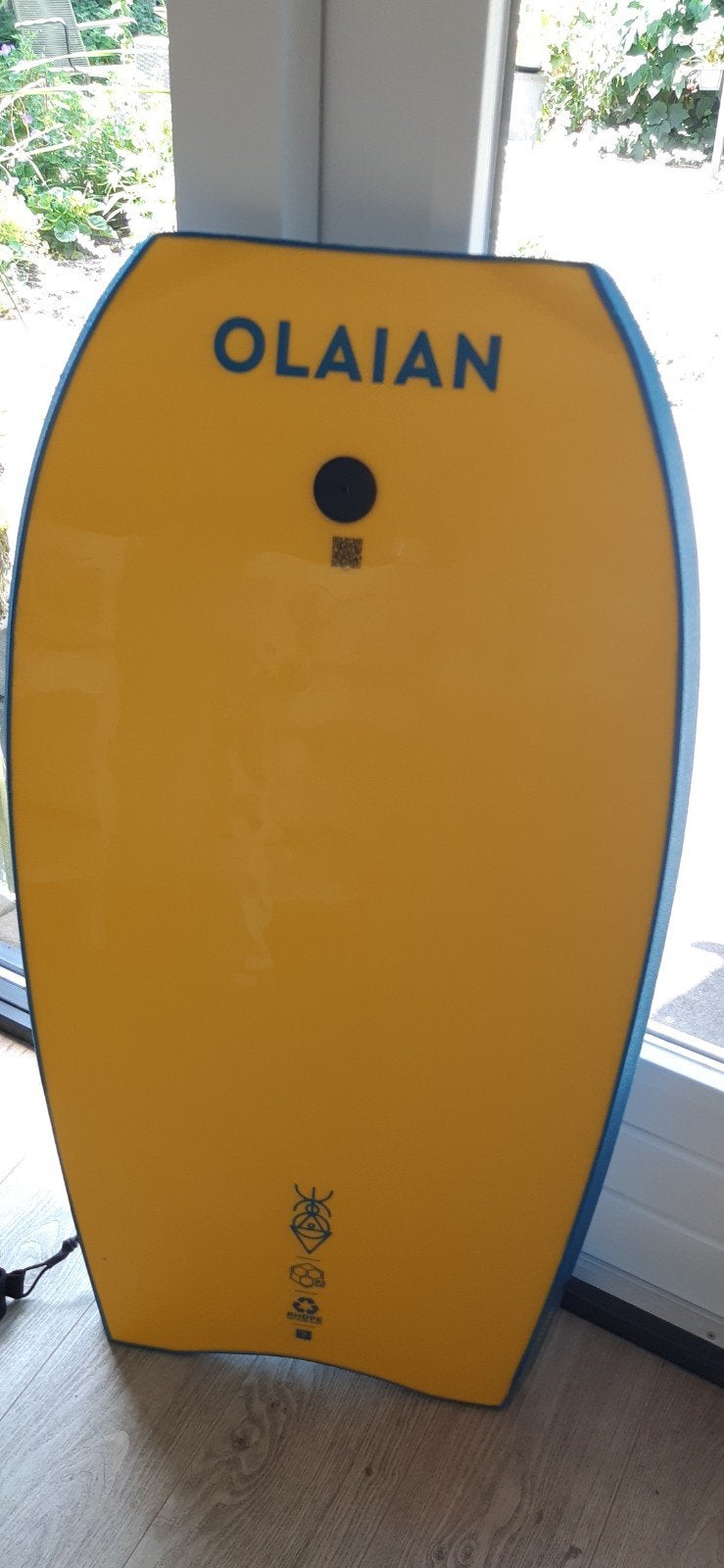 Olaian Bodyboard 100 cm met Leash - Zo goed als nieuw, Ophalen, Zo goed als nieuw, Overige typen, Met koord