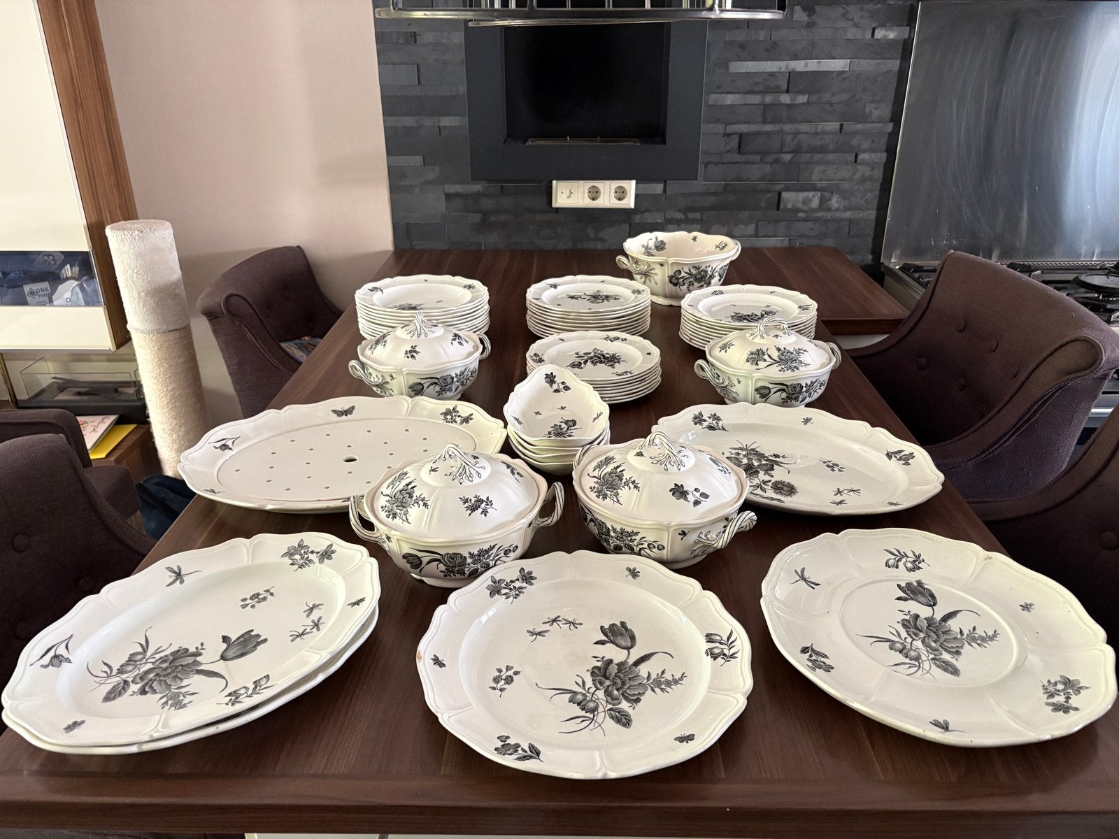 Wedgwood servies 54-delig - Etruria England, Ophalen, Gebruikt, Wedgwood, Aardewerk