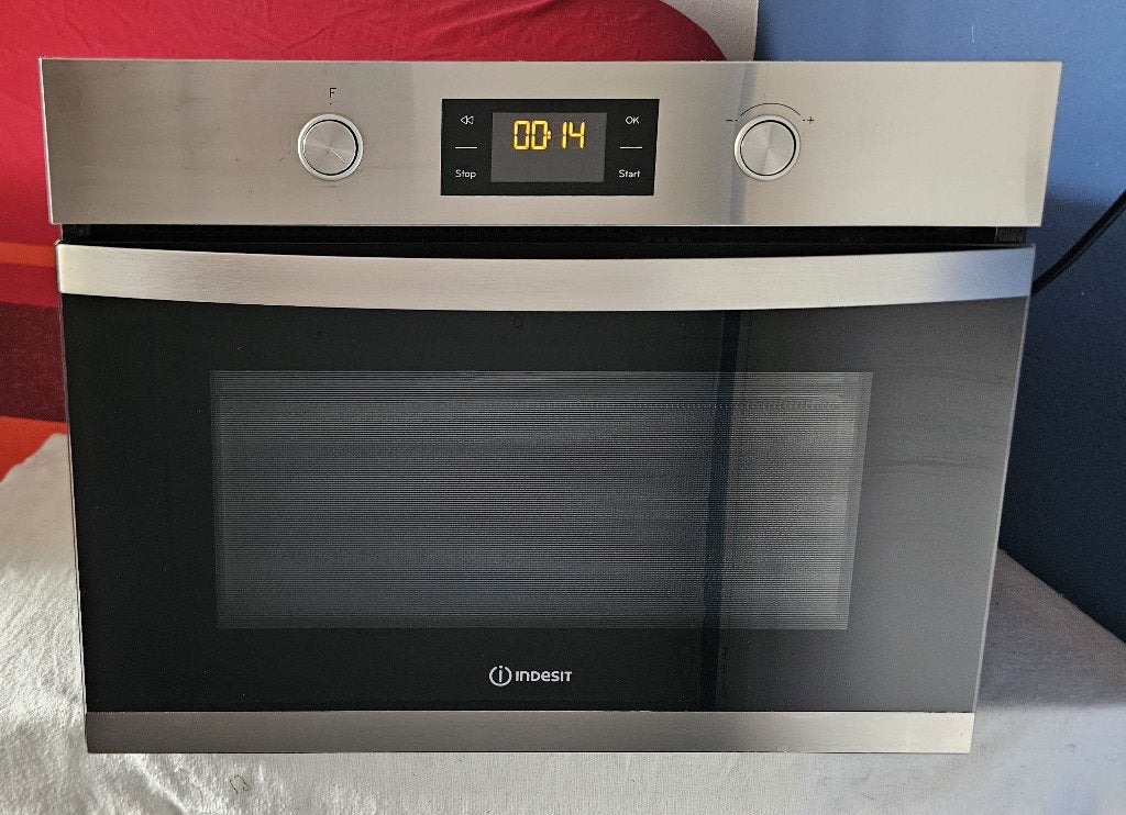 Inbouw combimagnetron van Indesit MWI 3455 IX, Witgoed en Apparatuur, Ophalen, Combimagnetron, Gebruikt, Inbouw