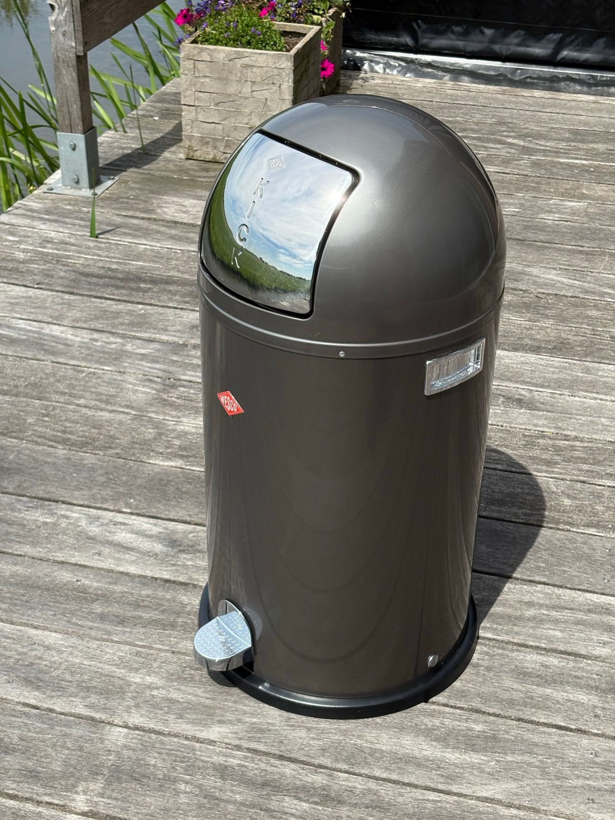 Wesco Kickmaster Pedaalemmer grafiet, Huis en Inrichting, Ophalen, Met pedaal, Zo goed als nieuw, 30 tot 40 liter
