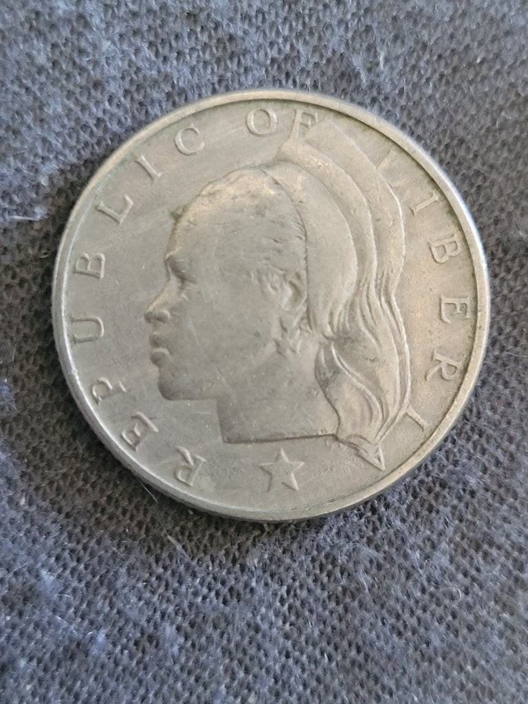 The 25 Cents coin from Liberia, minted in 1968., Ophalen of Verzenden, Noord-Amerika