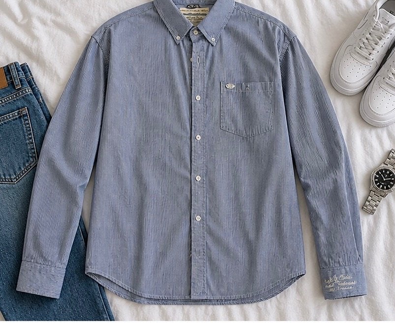 Scotch & Soda blauw wit gestreept overhemd maat XXL, Blauw, Ophalen of Verzenden, Zo goed als nieuw, Overige halswijdtes