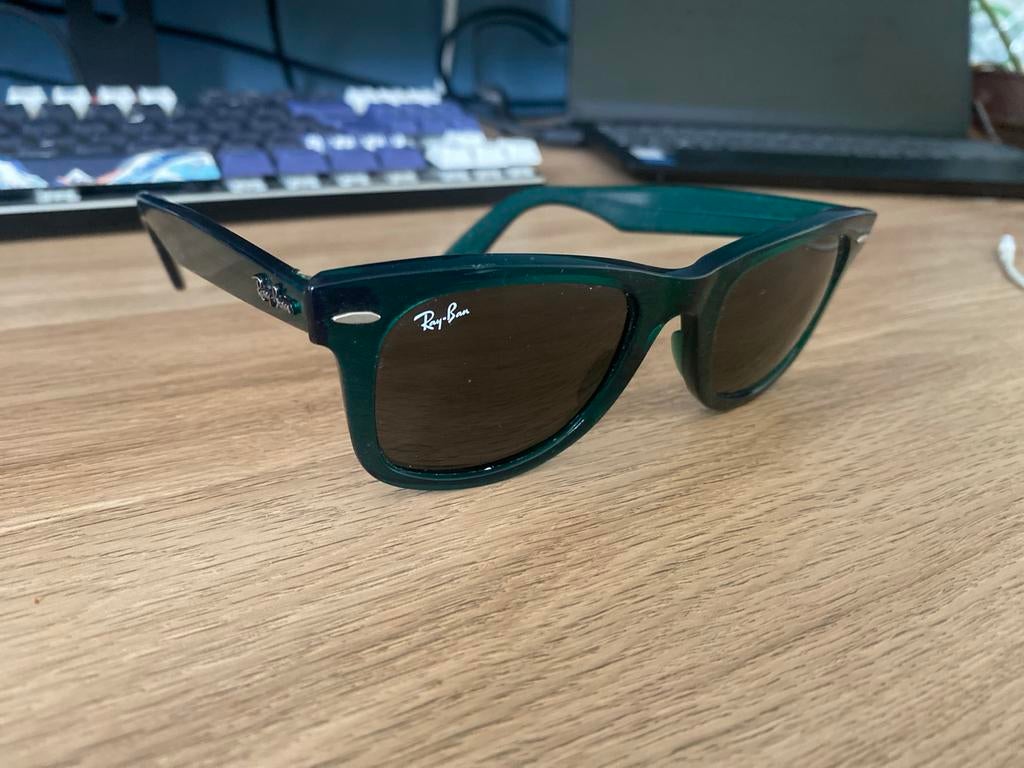 Ray-Ban Wayfarer Zonnebril - Groene tint, Ophalen, Gebruikt, Zonnebril, Ray-Ban
