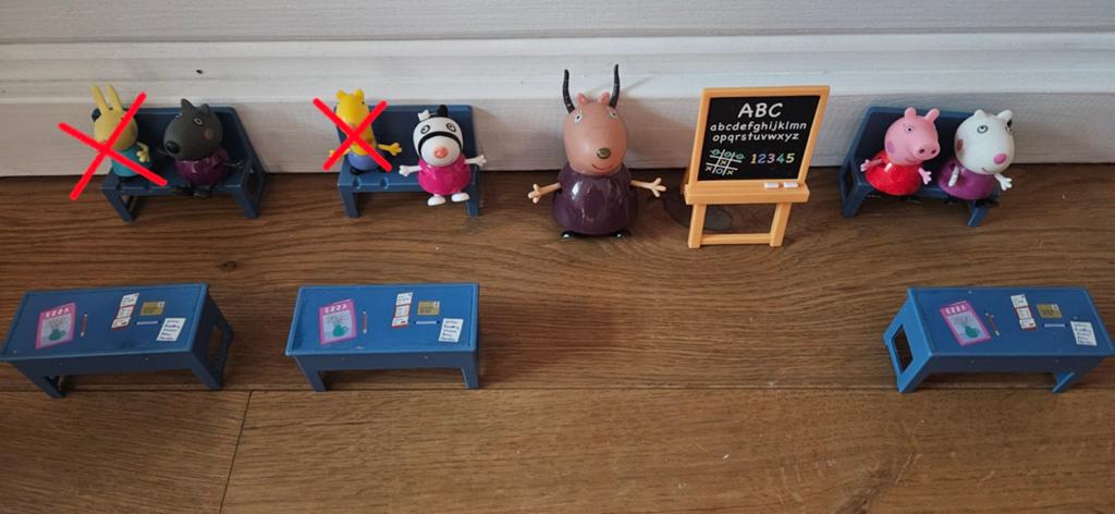 Peppa big klas speelset! Peppa Pig grote school set!, Ophalen of Verzenden, Zo goed als nieuw, Jongen of Meisje