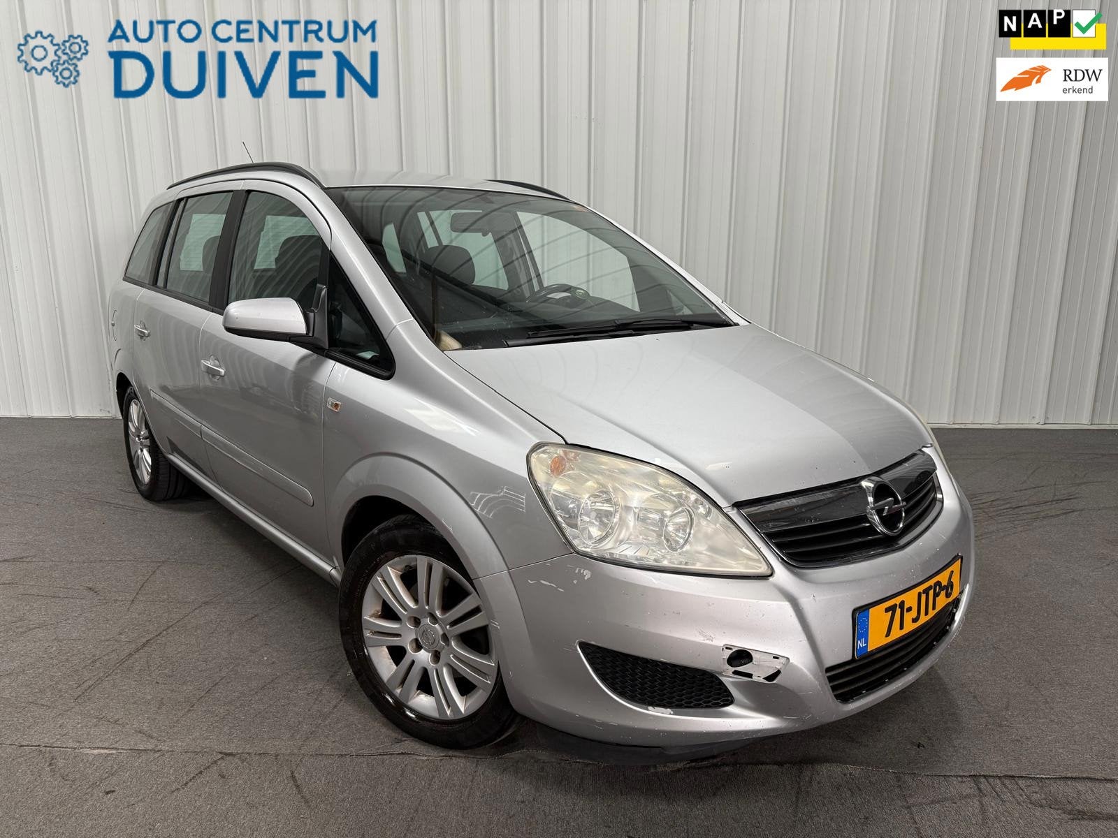 Opel Zafira 1.8 | 7P | Automaat | APK | Airco | Trekhaak, Auto's, Gebruikt, Zwart, 4 cilinders, Zafira